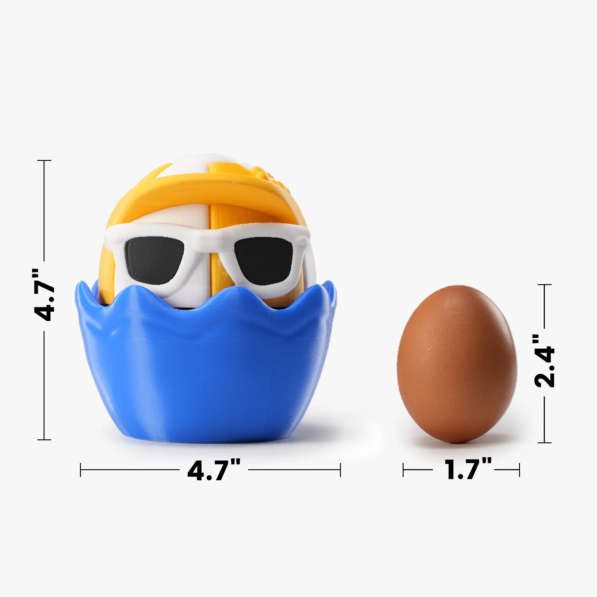Dimensions guide for Summer 3D Printed Dragon Egg